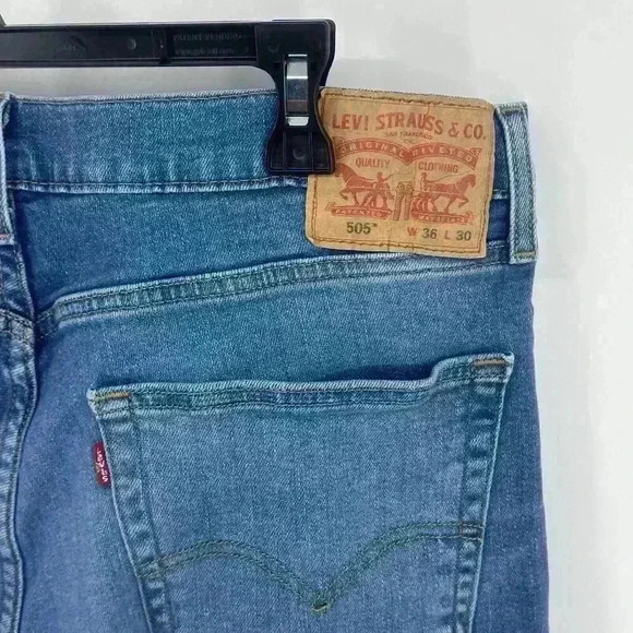 Levis 505 Jeans Mens 36x26* Straight Leg Denim Classic Workwear American Dad - Picture 11 of 16